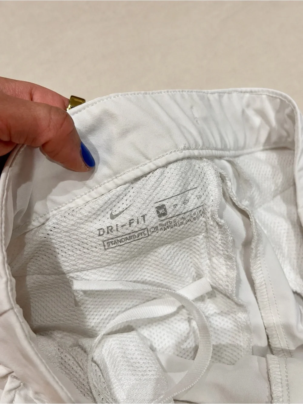 Nike dri-fit white athletic golf tennis shorts XS running athleisure activewear